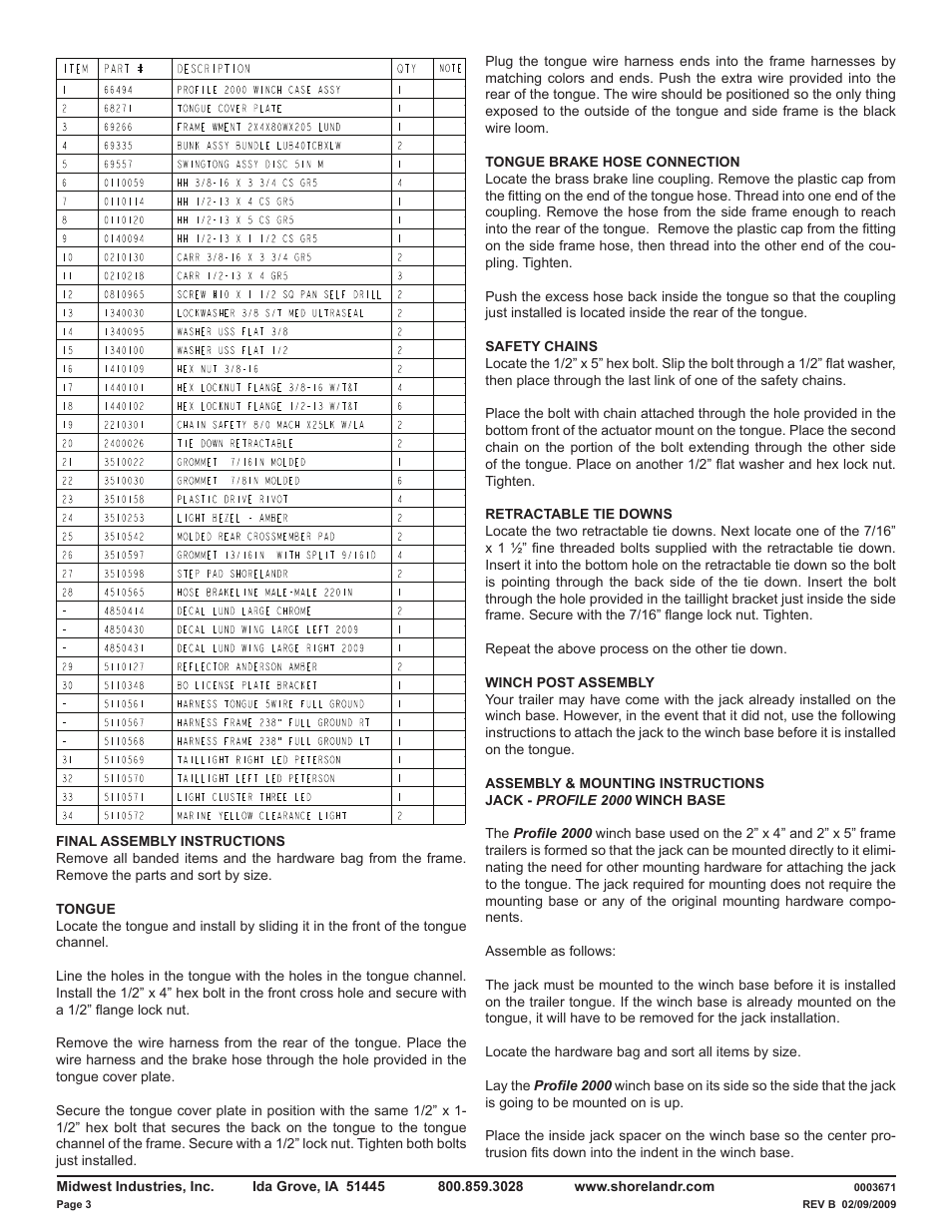 ShoreLand'r LUV40TBXLW V.2 User Manual | Page 3 / 13