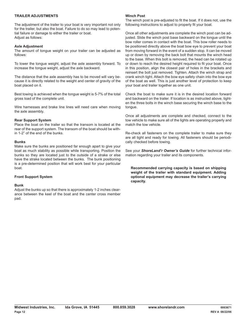 ShoreLand'r LUV40TBXLW V.4 User Manual | Page 12 / 12