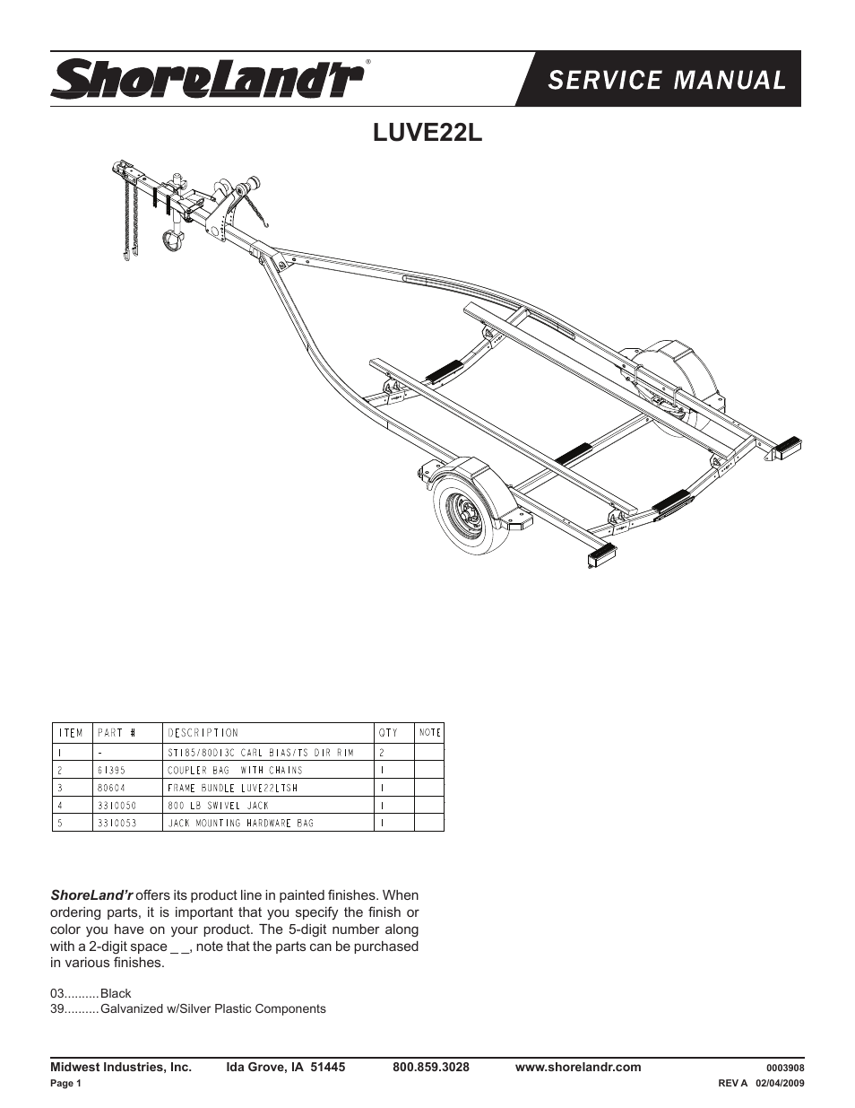 ShoreLand'r LUVE22L User Manual | 10 pages