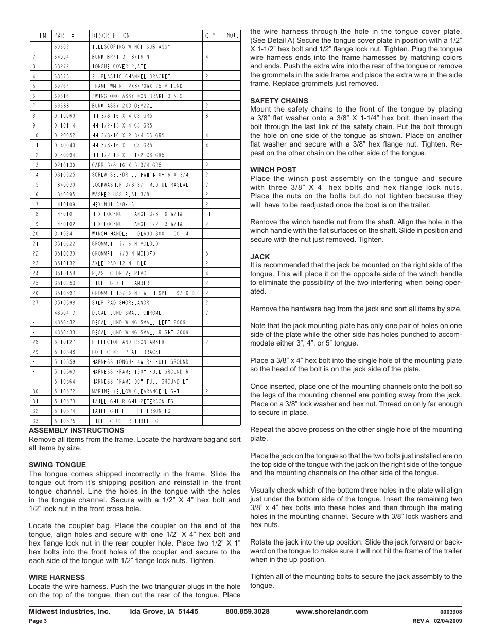 ShoreLand'r LUVE22L User Manual | Page 3 / 10