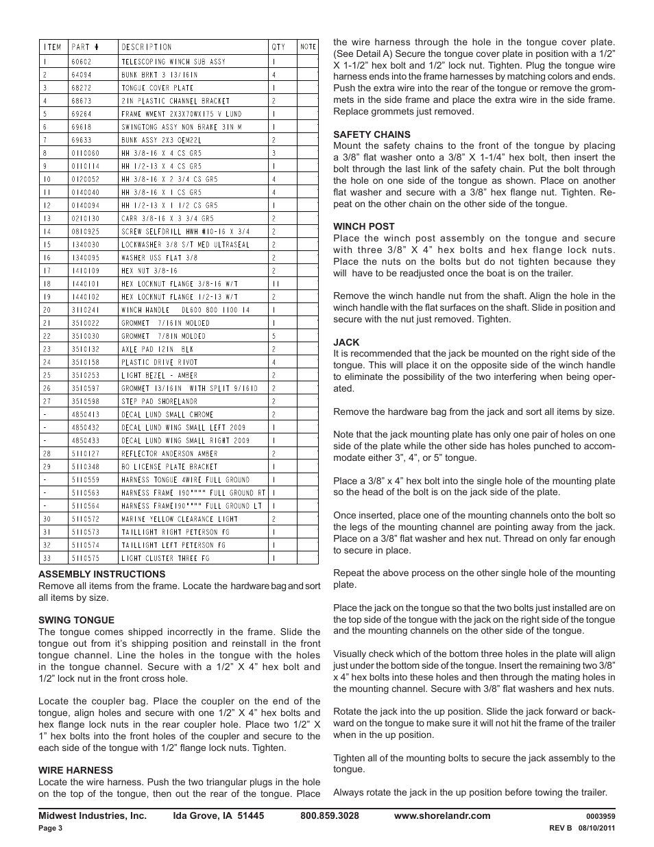 ShoreLand'r LUVE22LTMH V.2 User Manual | Page 3 / 10