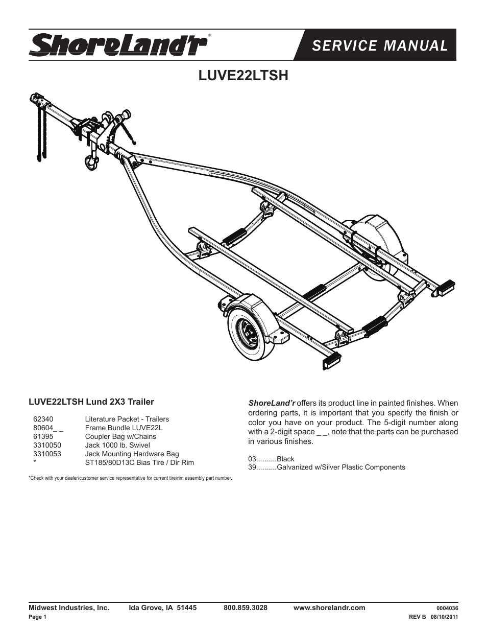 ShoreLand'r LUVE22LTSH V.1 User Manual | 10 pages