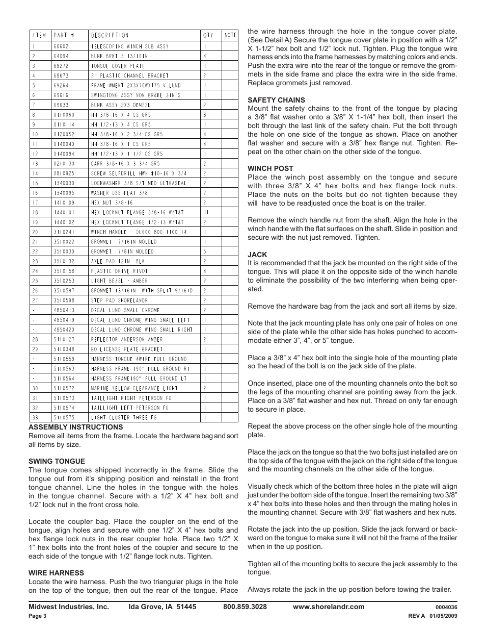 ShoreLand'r LUVE22LTSH V.2 User Manual | Page 3 / 10