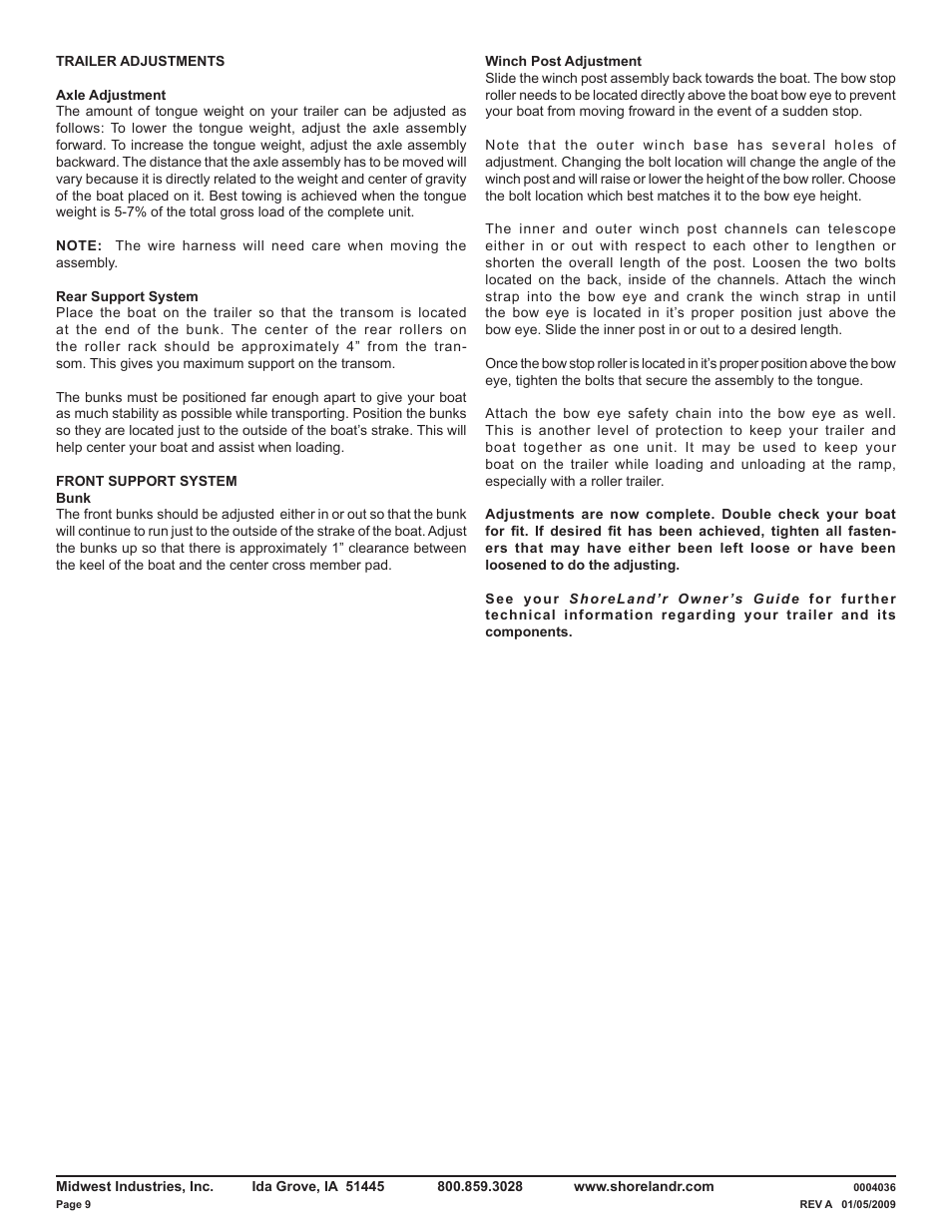 ShoreLand'r LUVE22LTSH V.2 User Manual | Page 9 / 10
