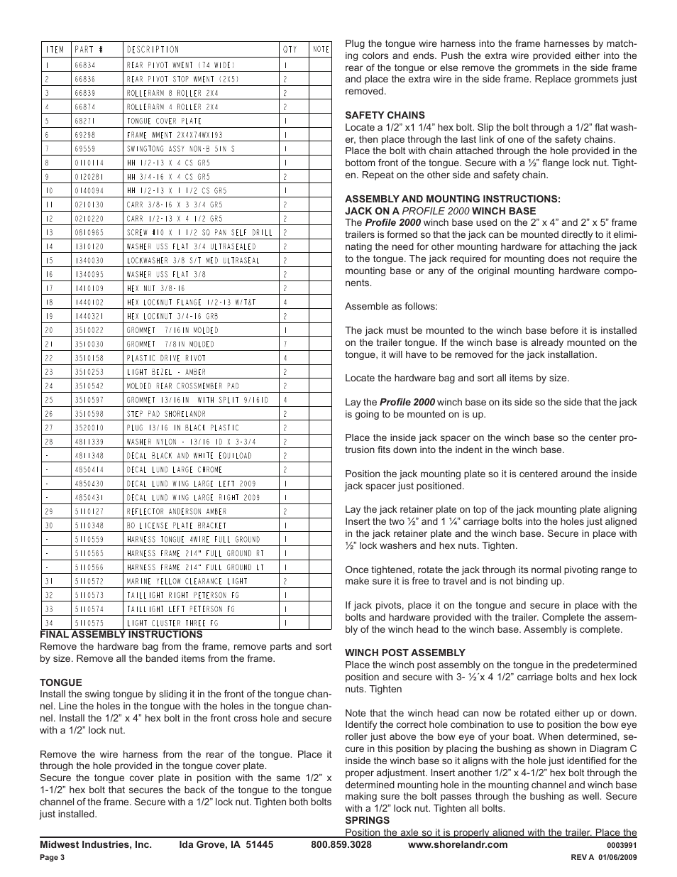ShoreLand'r LUXR2314LTSH V.1 User Manual | Page 3 / 10