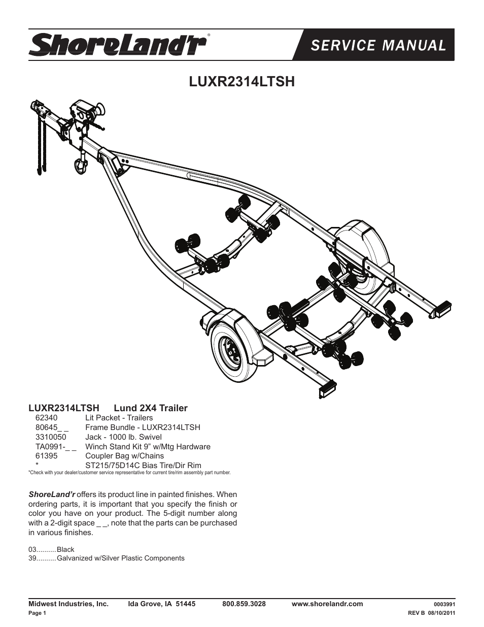 ShoreLand'r LUXR2314LTSH V.2 User Manual | 10 pages