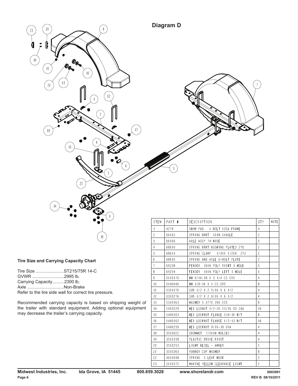 Diagram d | ShoreLand'r LUXR2314LTSH V.2 User Manual | Page 6 / 10