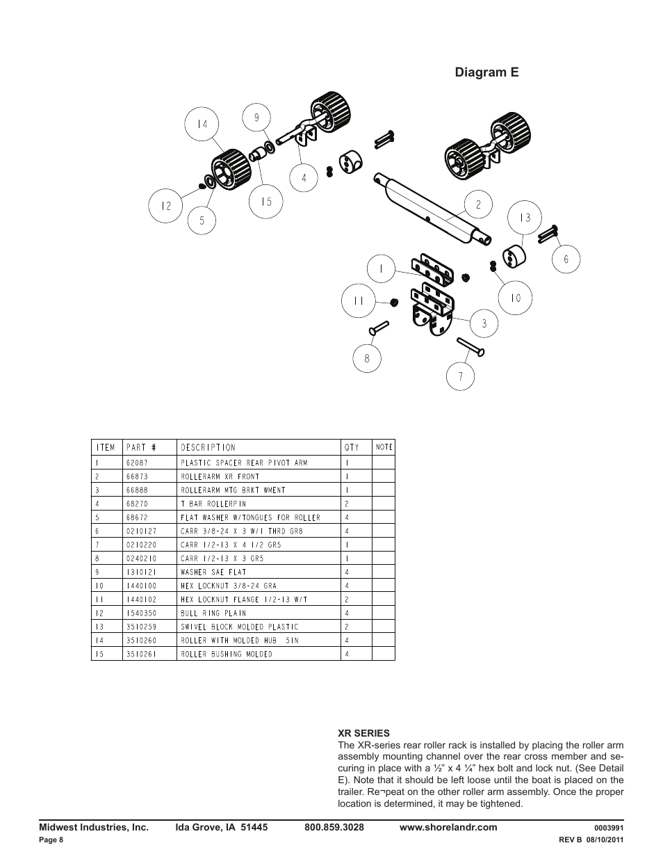 Diagram e | ShoreLand'r LUXR2314LTSH V.2 User Manual | Page 8 / 10