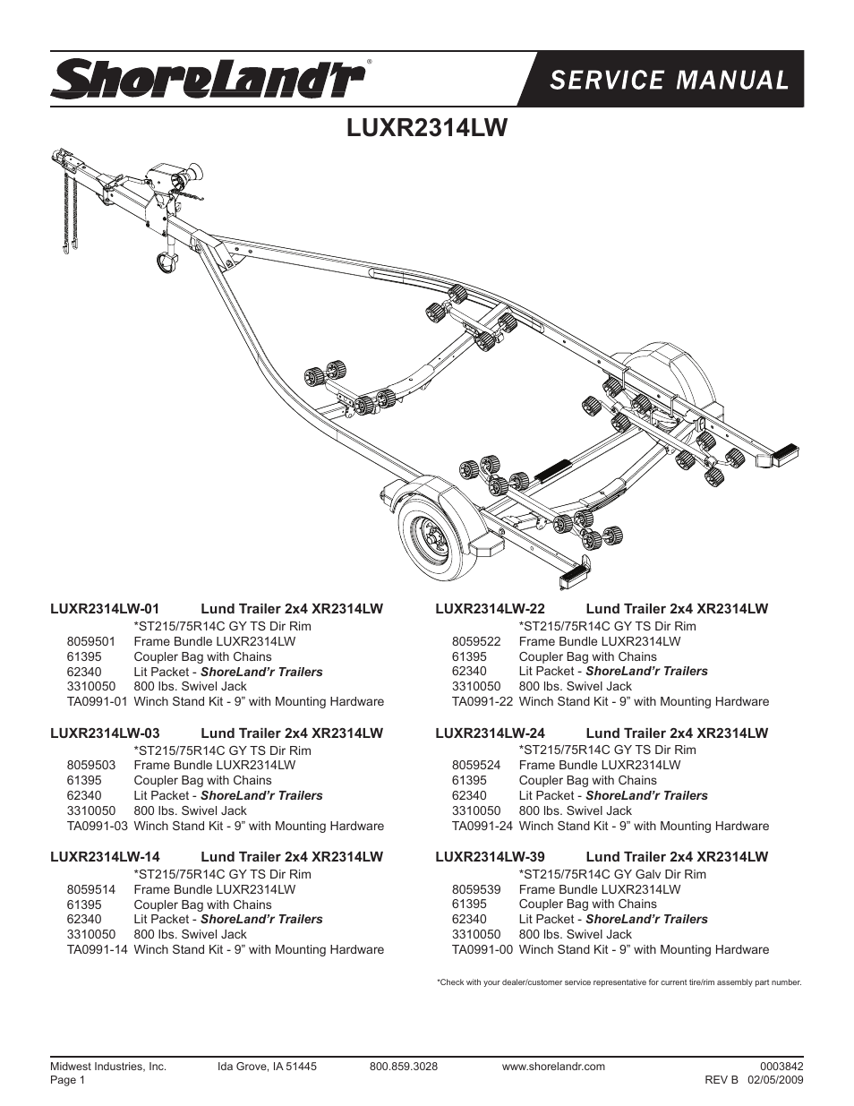 ShoreLand'r LUXR2314LW V.1 User Manual | 12 pages