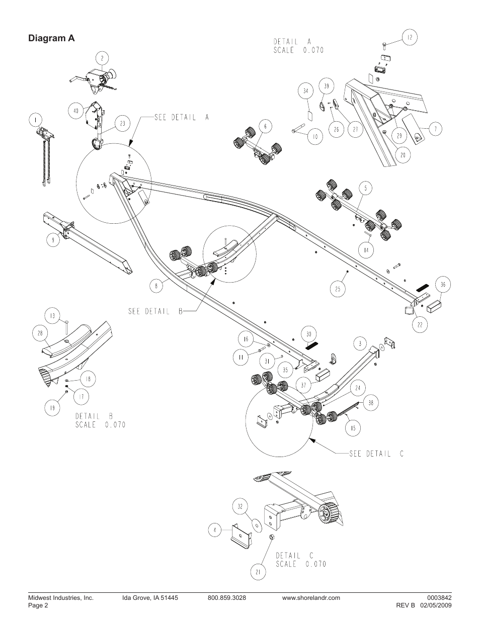 Diagram a | ShoreLand'r LUXR2314LW V.1 User Manual | Page 2 / 12