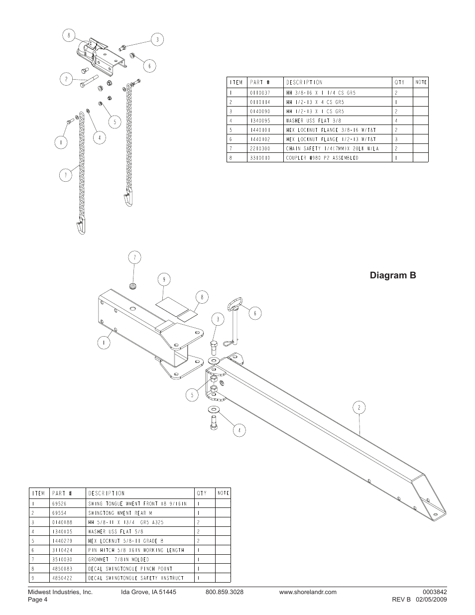 Diagram b | ShoreLand'r LUXR2314LW V.1 User Manual | Page 4 / 12