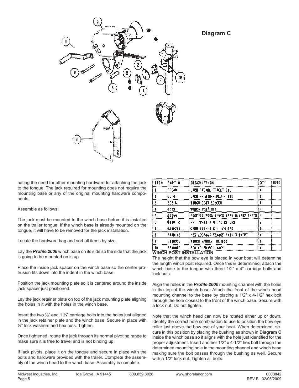 Diagram c | ShoreLand'r LUXR2314LW V.1 User Manual | Page 5 / 12
