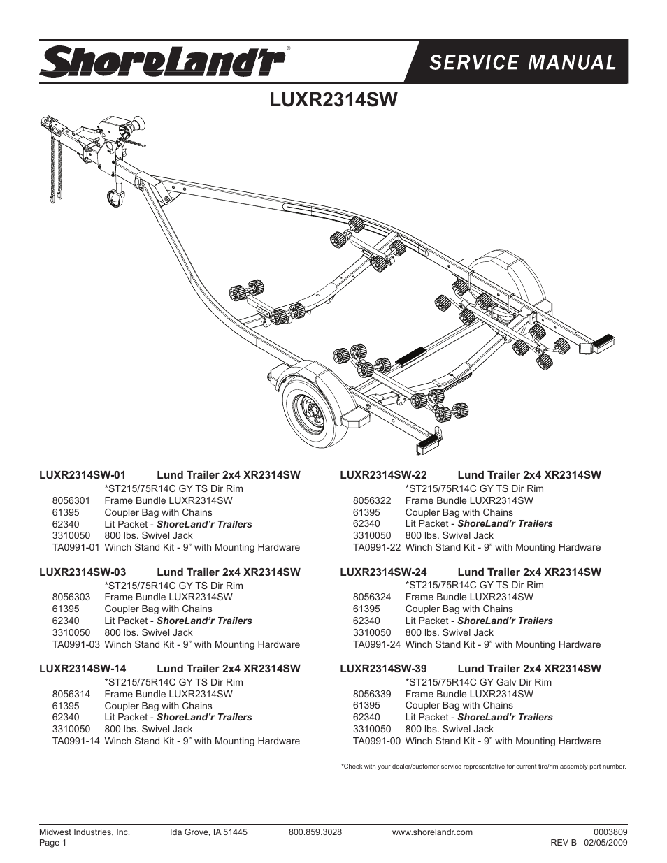 ShoreLand'r LUXR2314SW V.1 User Manual | 12 pages