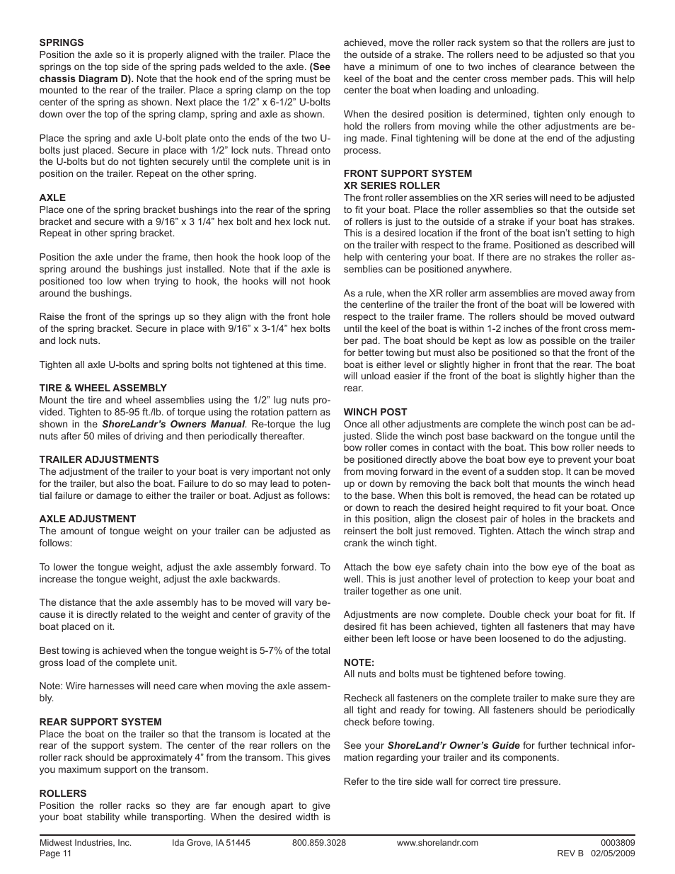 ShoreLand'r LUXR2314SW V.1 User Manual | Page 11 / 12