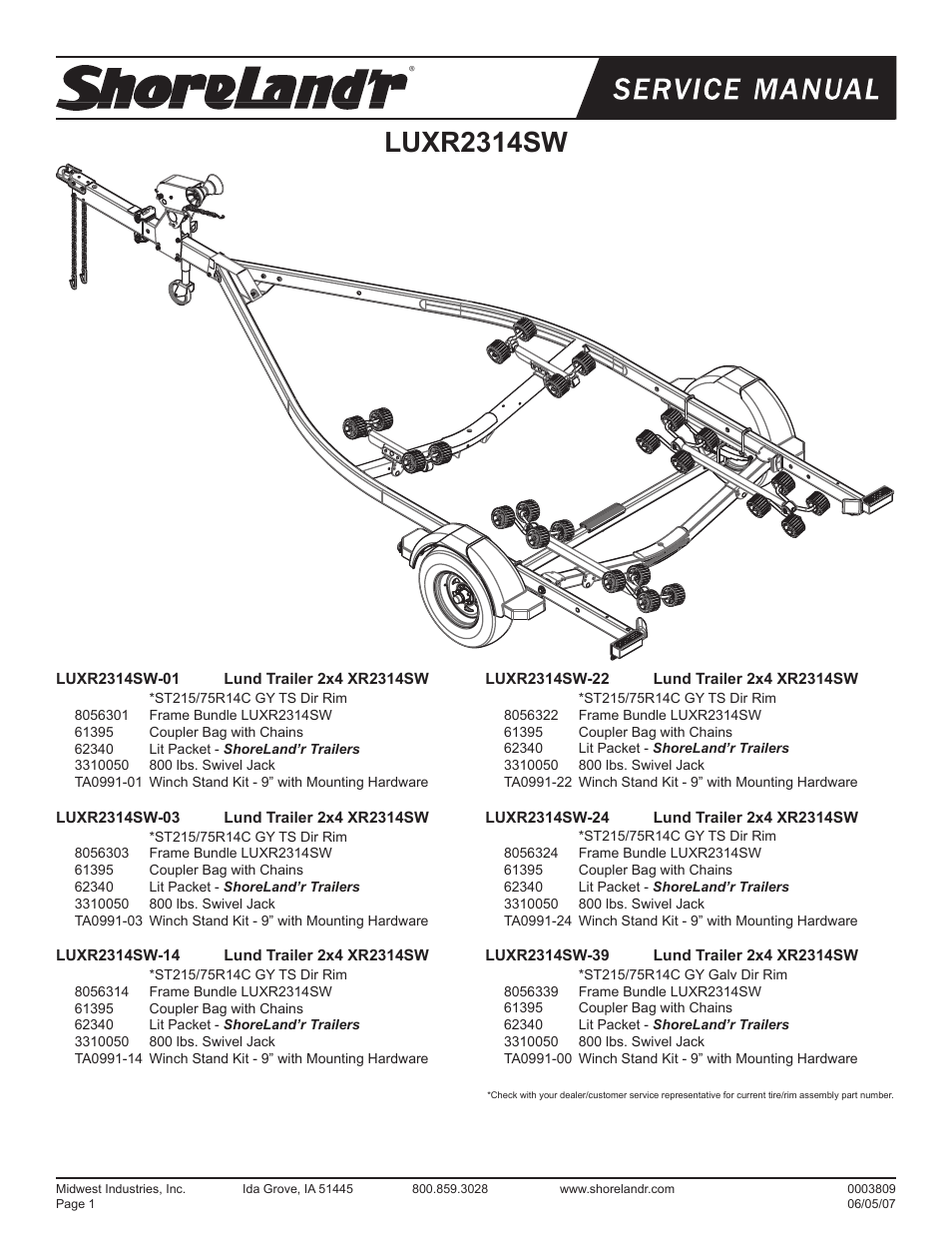 ShoreLand'r LUXR2314SW V.2 User Manual | 12 pages