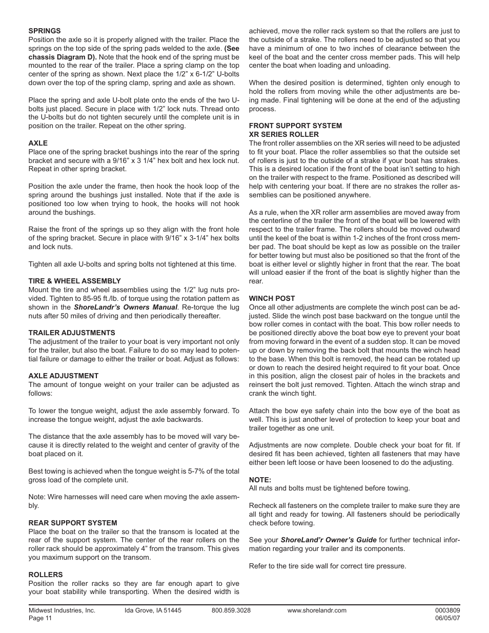 ShoreLand'r LUXR2314SW V.2 User Manual | Page 11 / 12