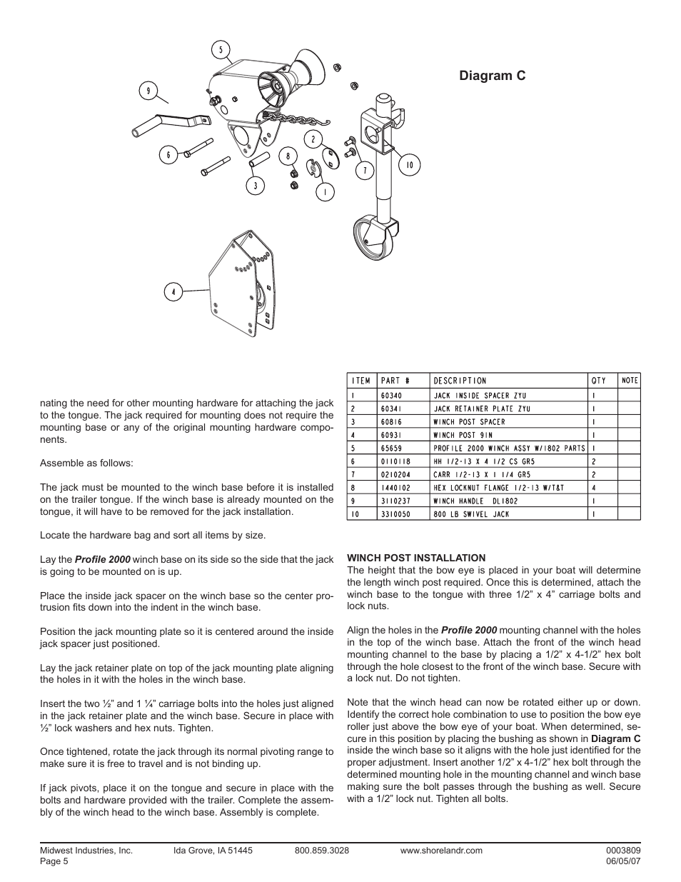 Diagram c | ShoreLand'r LUXR2314SW V.2 User Manual | Page 5 / 12