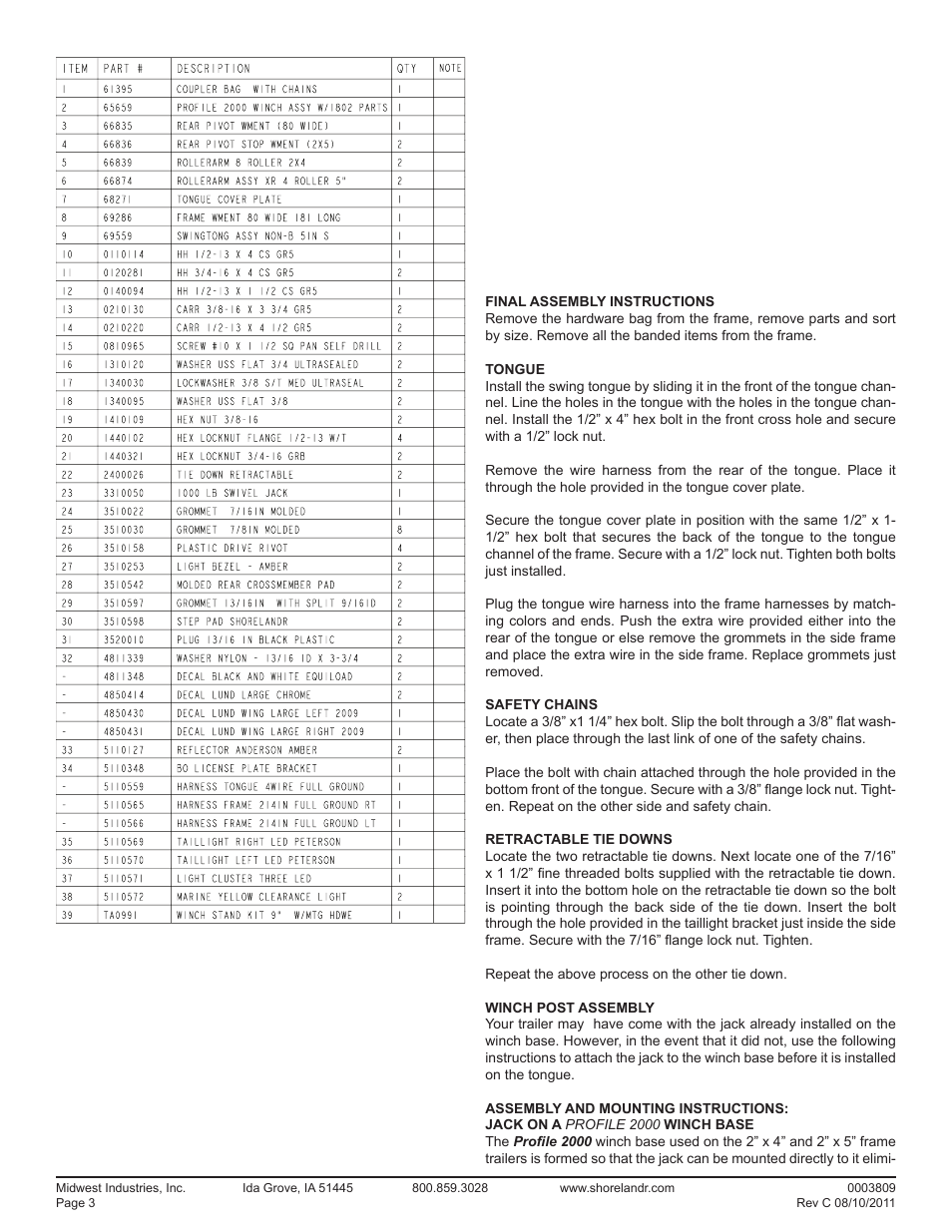 ShoreLand'r LUXR2314SW V.3 User Manual | Page 3 / 12