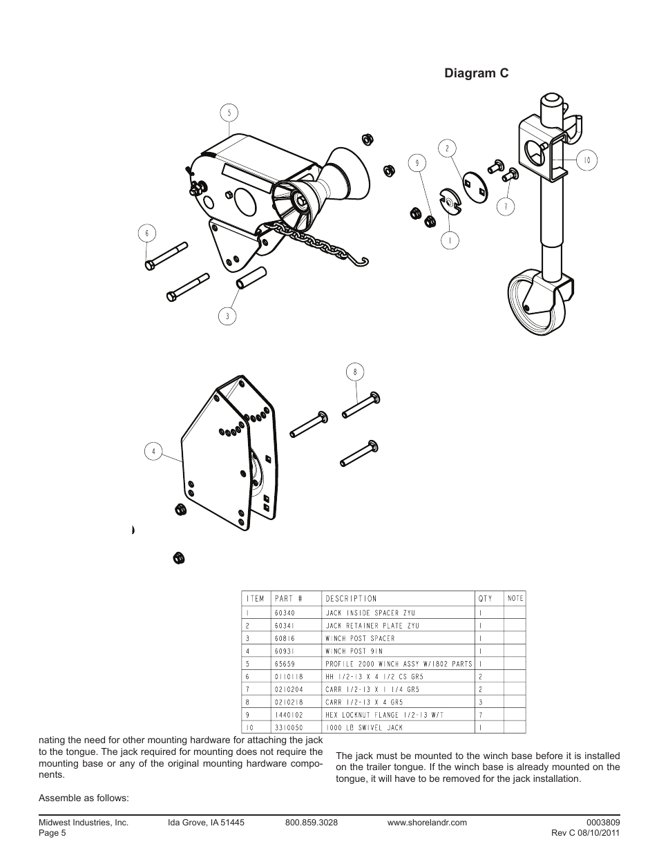 Diagram c | ShoreLand'r LUXR2314SW V.3 User Manual | Page 5 / 12