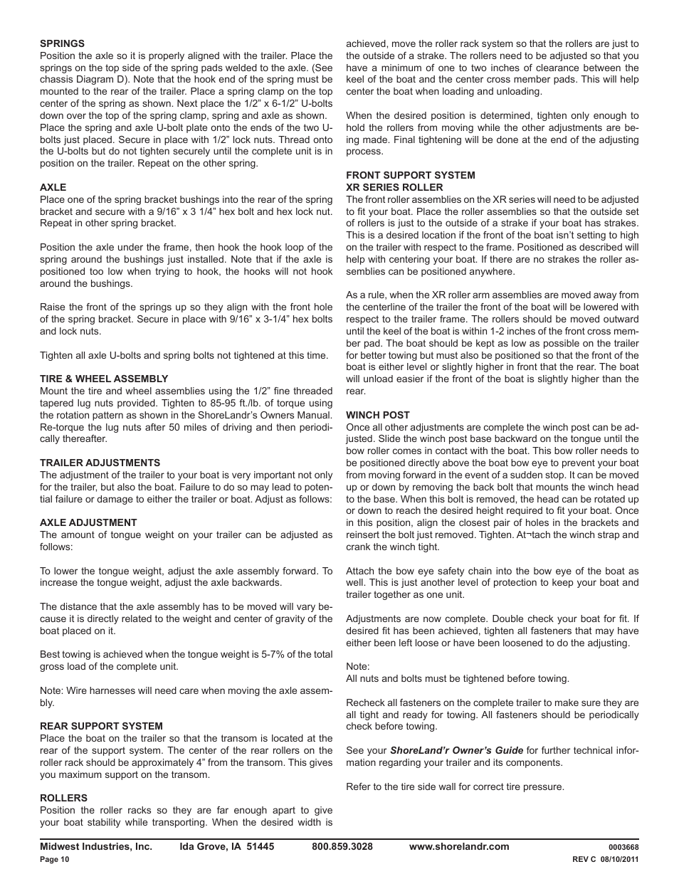 ShoreLand'r LUXR2314XXL V.1 User Manual | Page 10 / 10