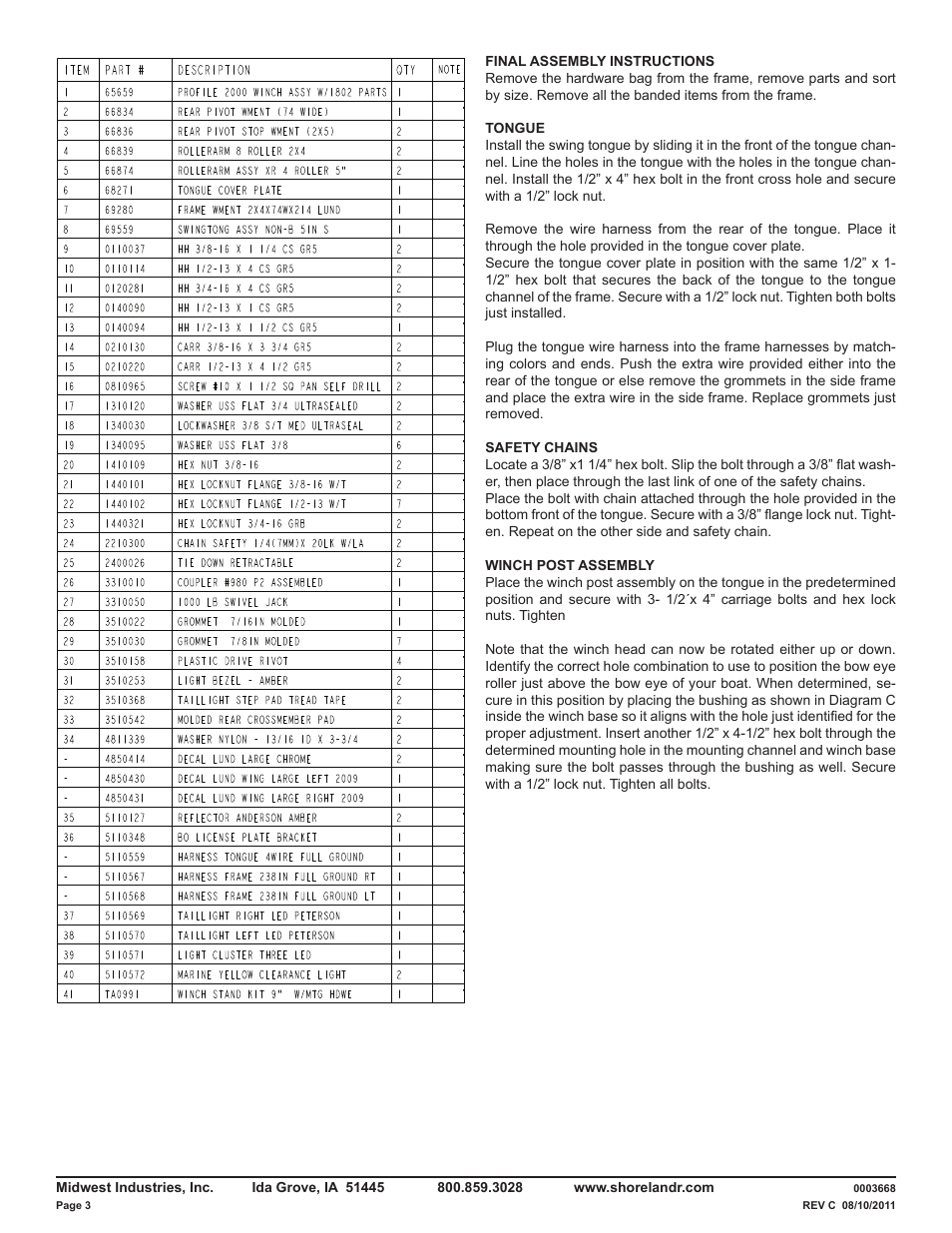 ShoreLand'r LUXR2314XXL V.1 User Manual | Page 3 / 10