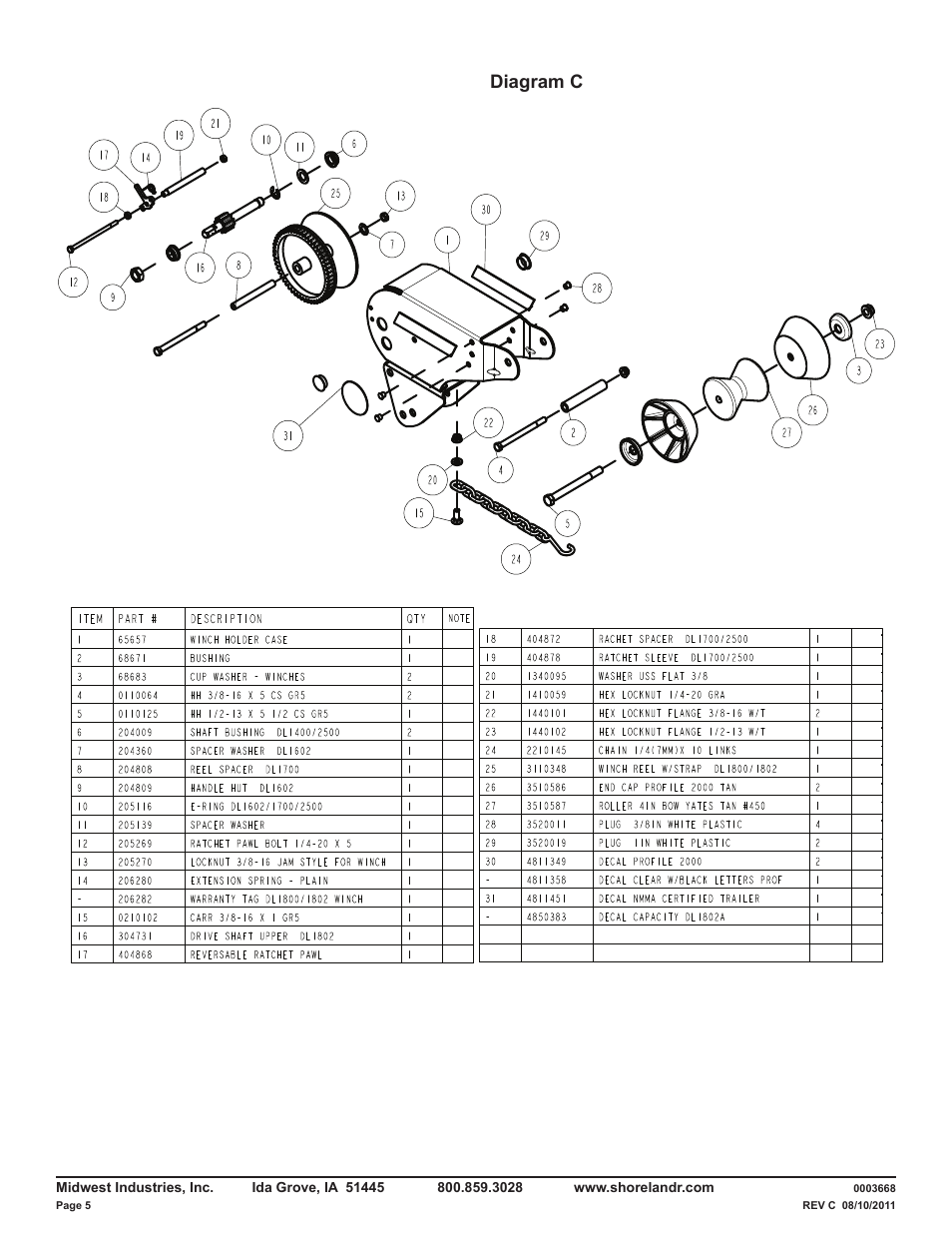 Diagram c | ShoreLand'r LUXR2314XXL V.1 User Manual | Page 5 / 10