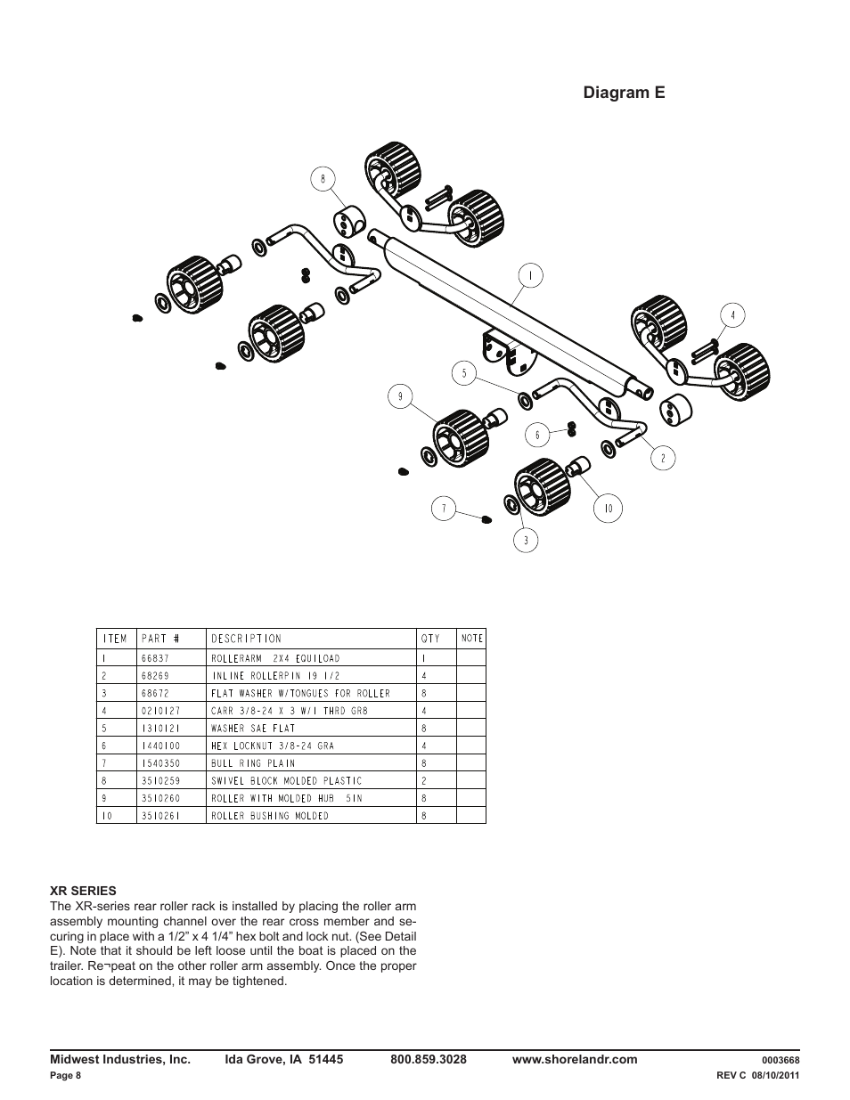 Diagram e | ShoreLand'r LUXR2314XXL V.1 User Manual | Page 8 / 10