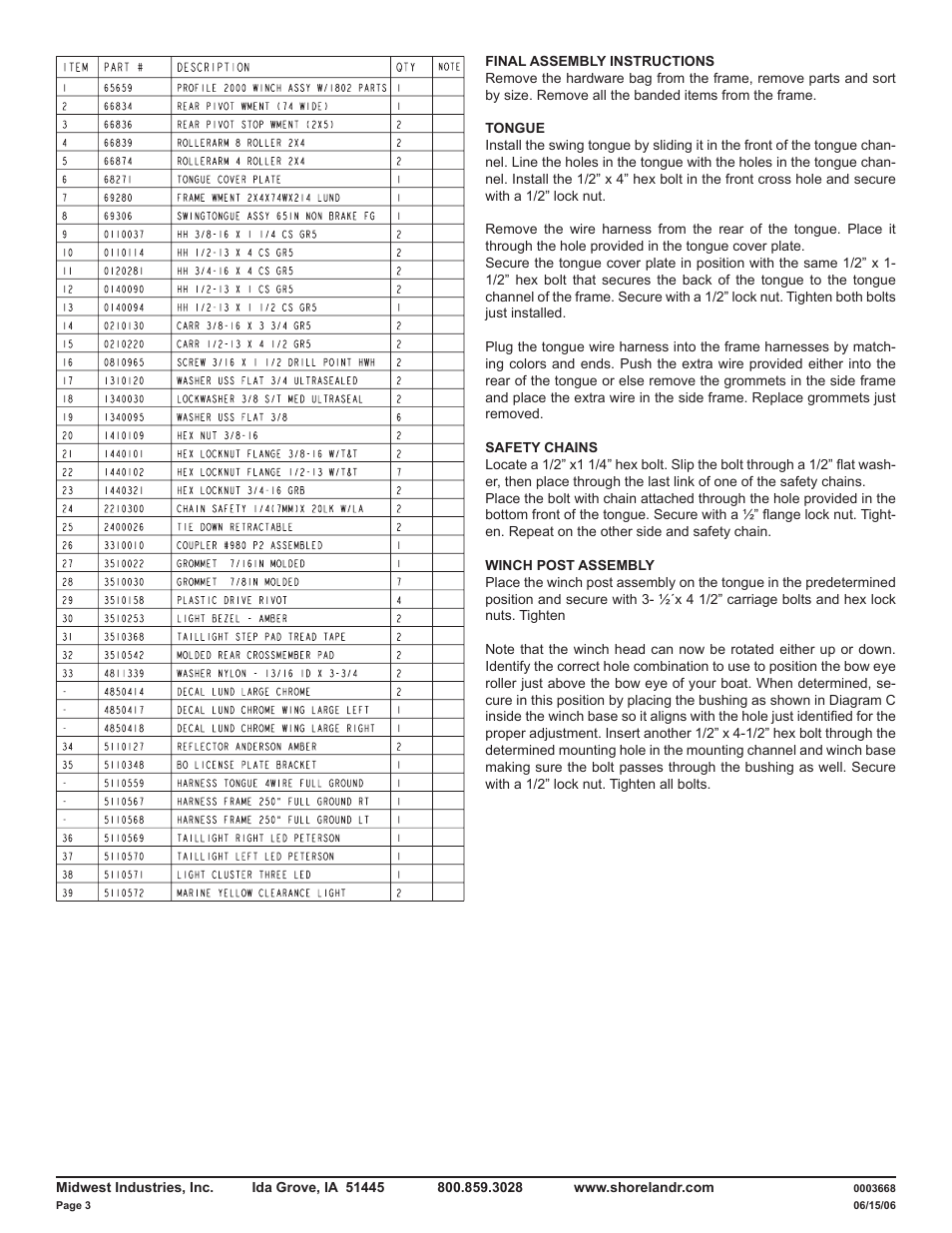 ShoreLand'r LUXR2314XXL V.2 User Manual | Page 3 / 10