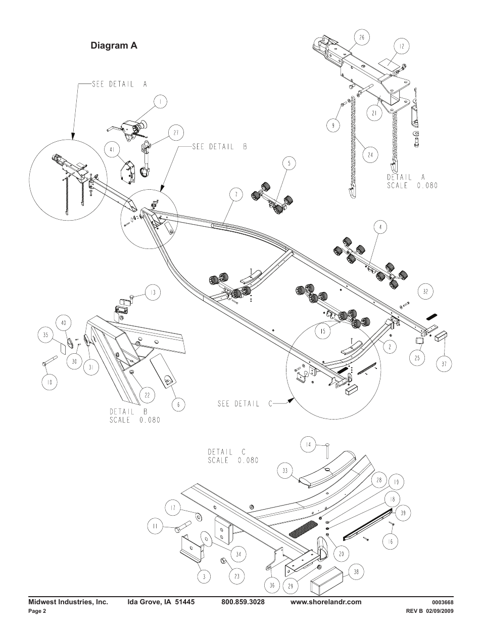 Diagram a | ShoreLand'r LUXR2314XXL V.3 User Manual | Page 2 / 10