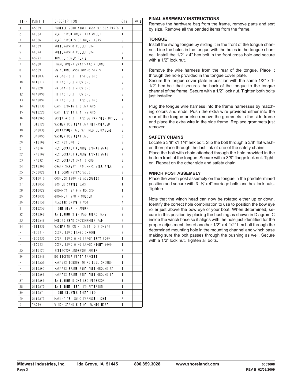 ShoreLand'r LUXR2314XXL V.3 User Manual | Page 3 / 10