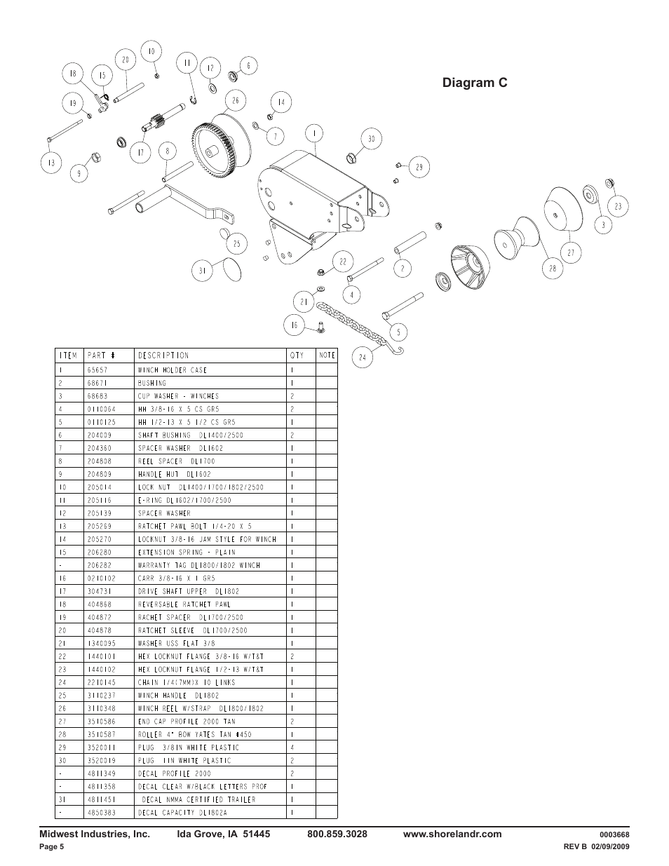 Diagram c | ShoreLand'r LUXR2314XXL V.3 User Manual | Page 5 / 10