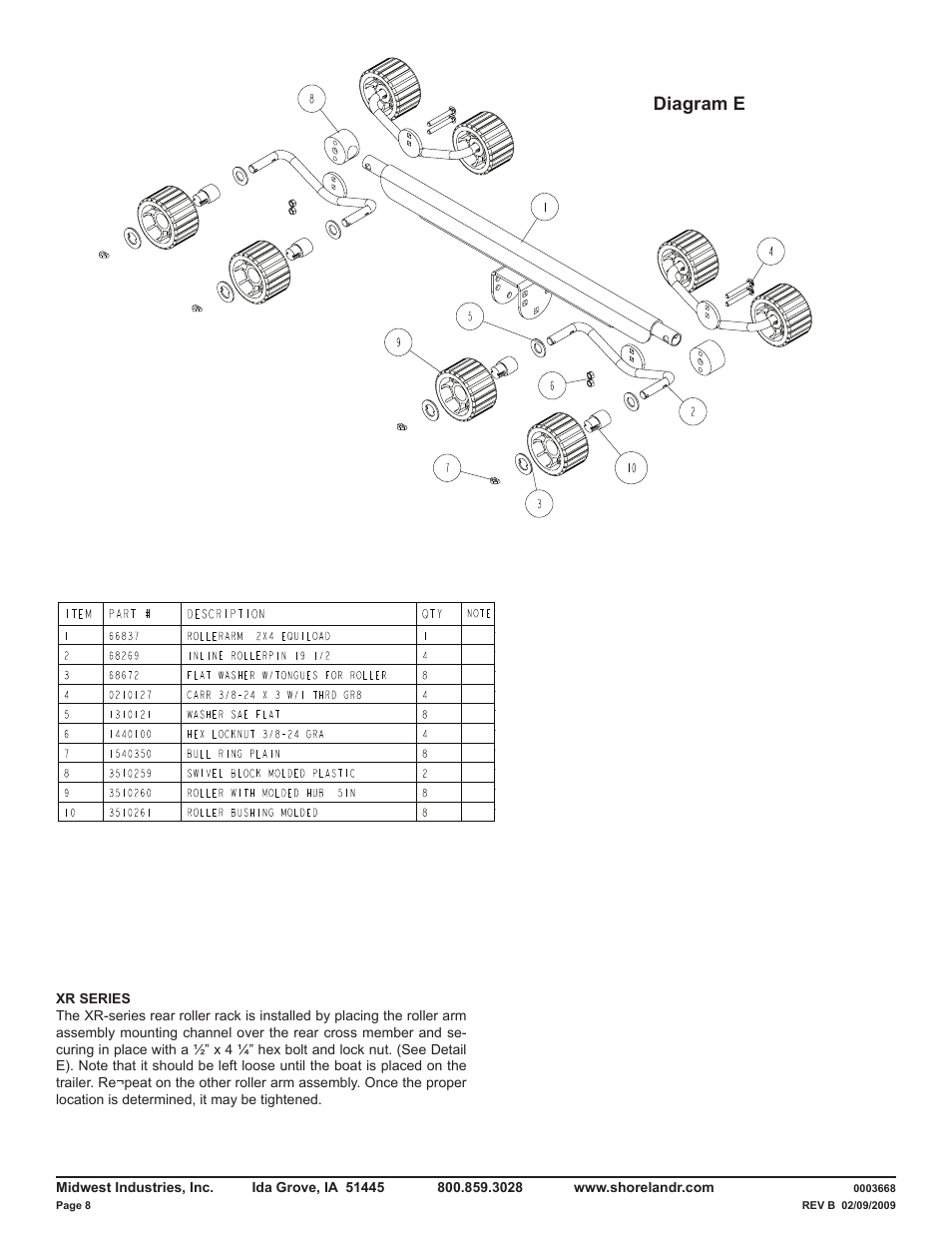 Diagram e | ShoreLand'r LUXR2314XXL V.3 User Manual | Page 8 / 10