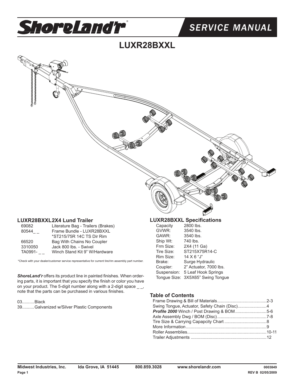 ShoreLand'r LUXR28BXXL V.1 User Manual | 12 pages