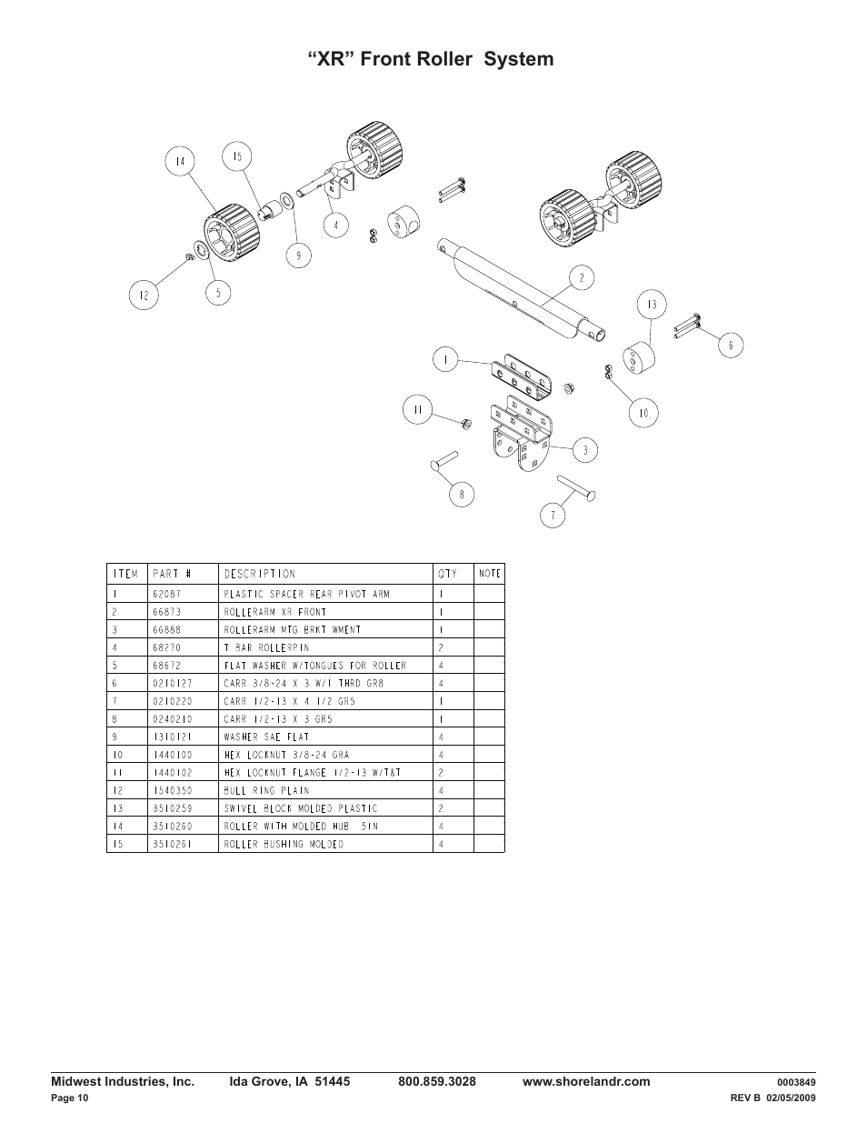 Xr” front roller system | ShoreLand'r LUXR28BXXL V.1 User Manual | Page 10 / 12