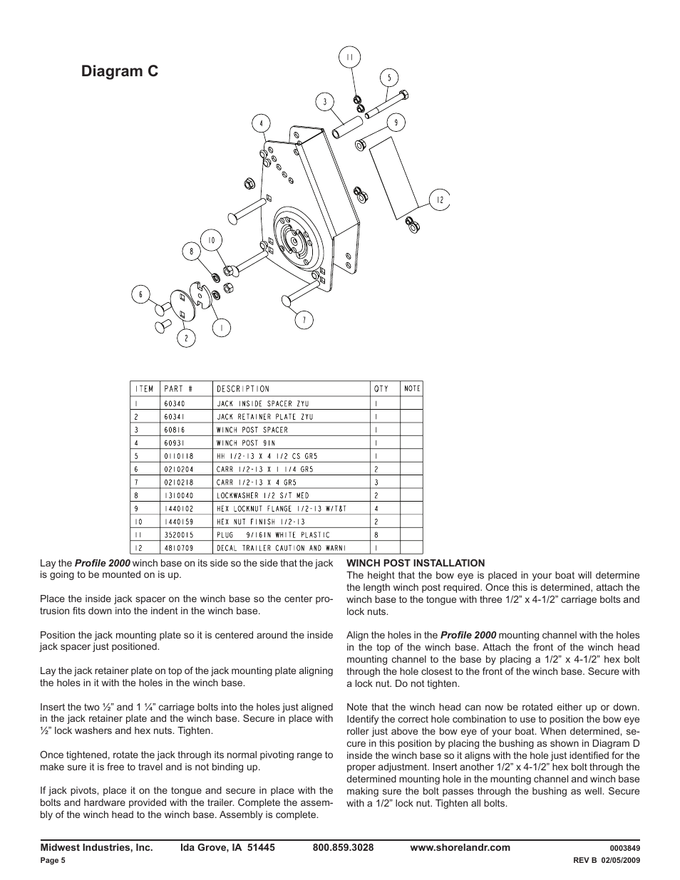 Diagram c | ShoreLand'r LUXR28BXXL V.1 User Manual | Page 5 / 12