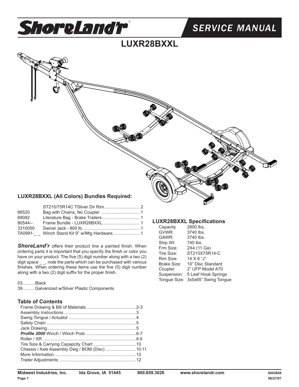 ShoreLand'r LUXR28BXXL V.2 User Manual | 12 pages