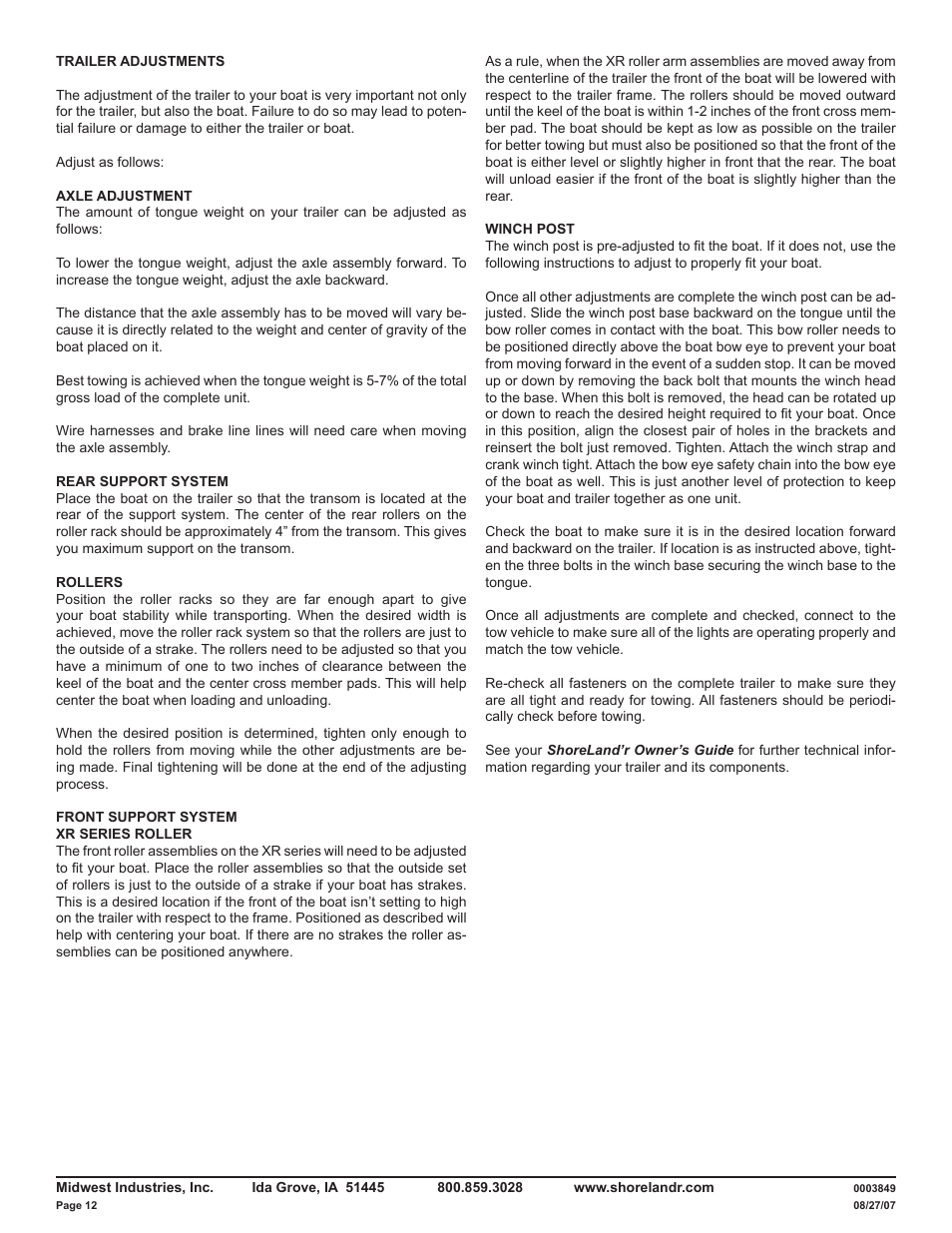 ShoreLand'r LUXR28BXXL V.2 User Manual | Page 12 / 12