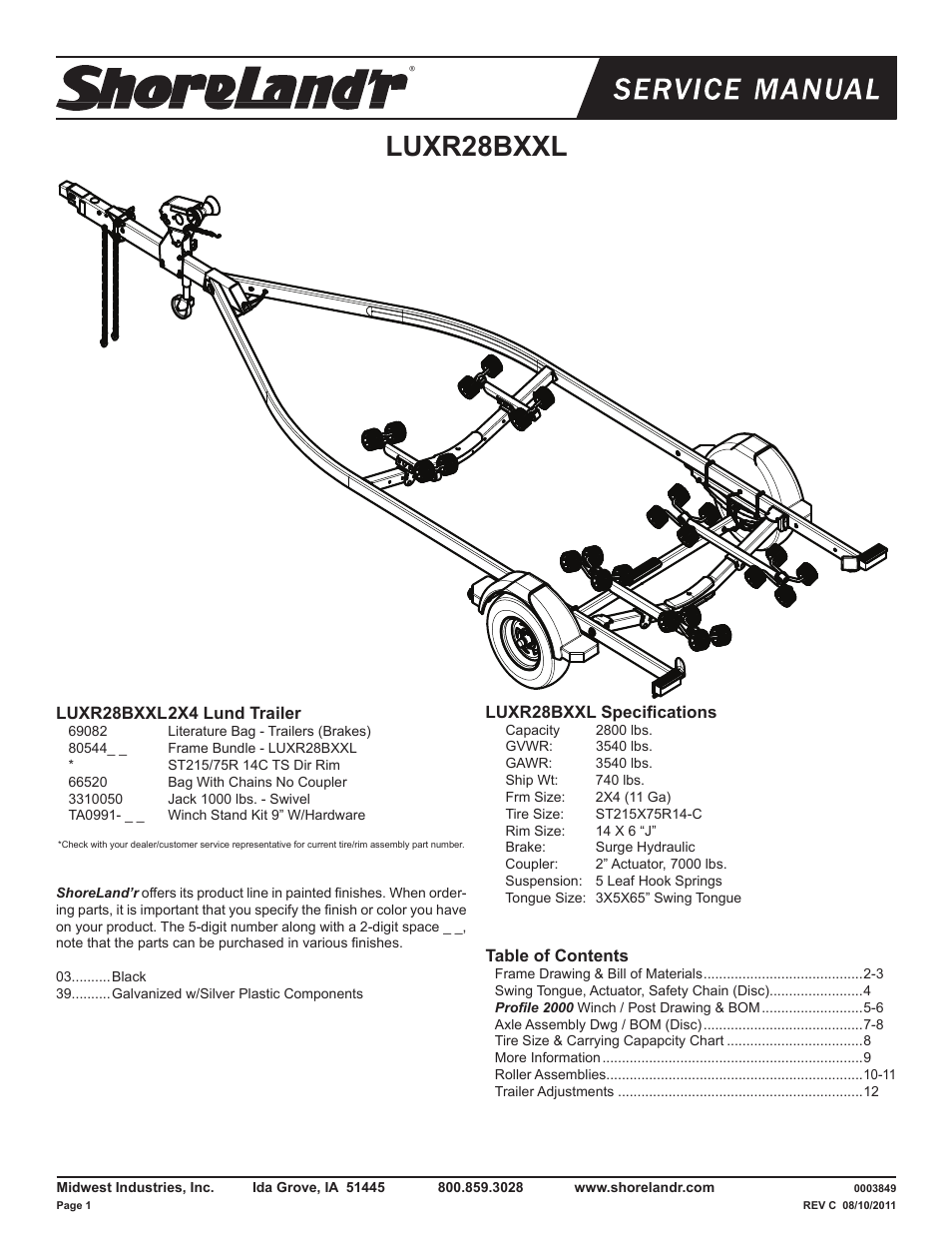 ShoreLand'r LUXR28BXXL V.3 User Manual | 12 pages