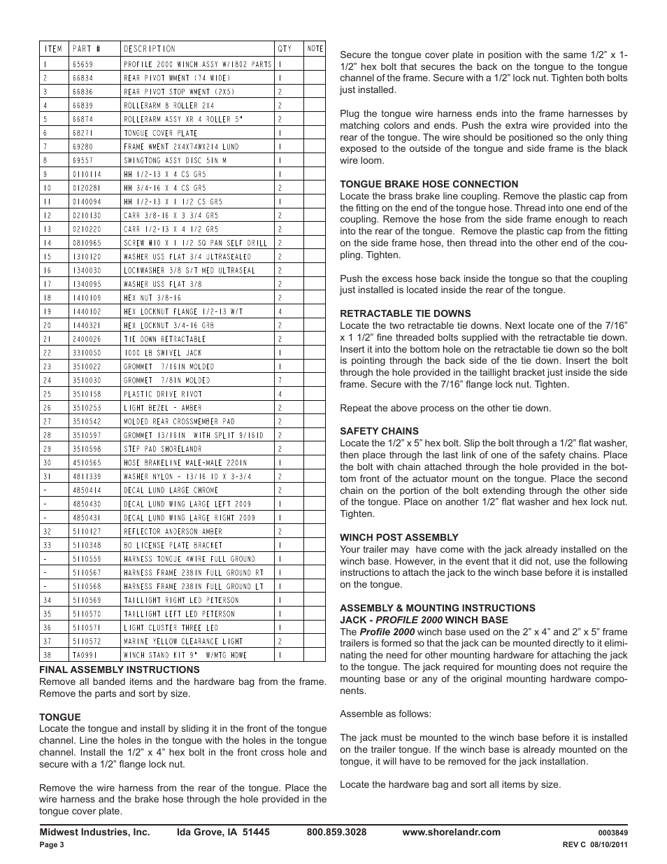 ShoreLand'r LUXR28BXXL V.3 User Manual | Page 3 / 12