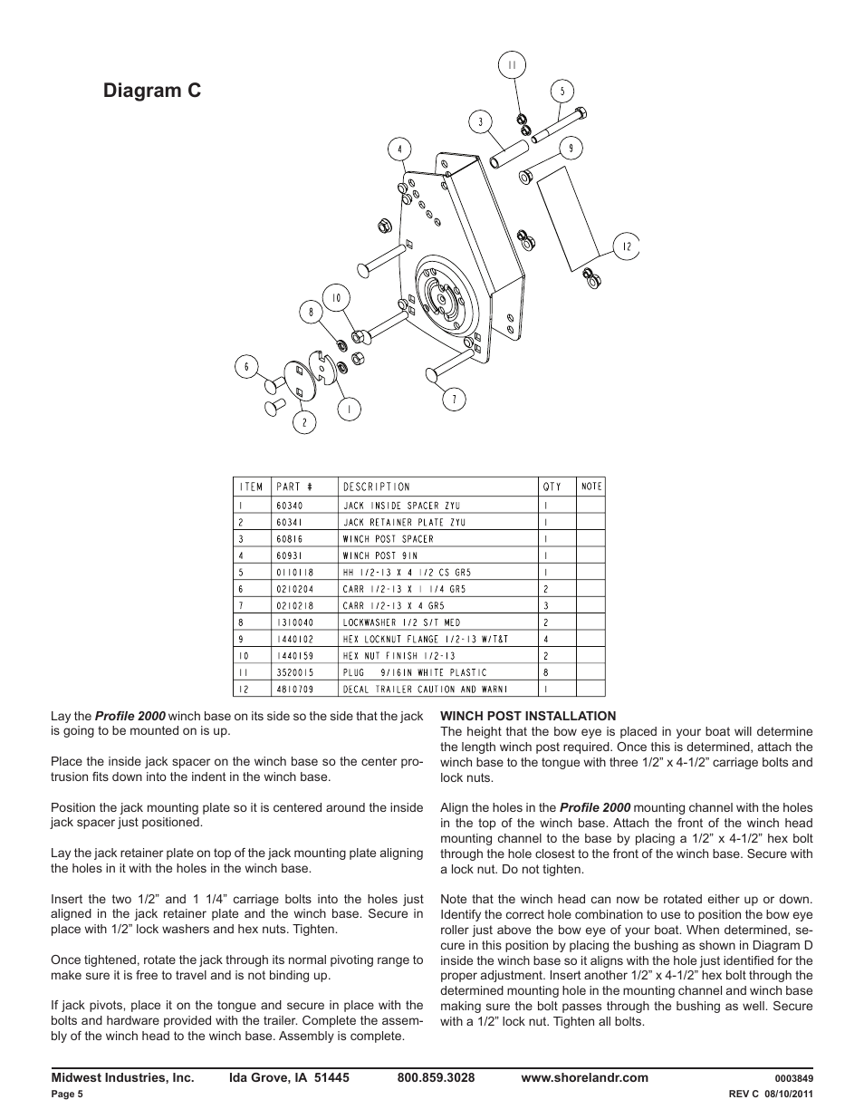 Diagram c | ShoreLand'r LUXR28BXXL V.3 User Manual | Page 5 / 12