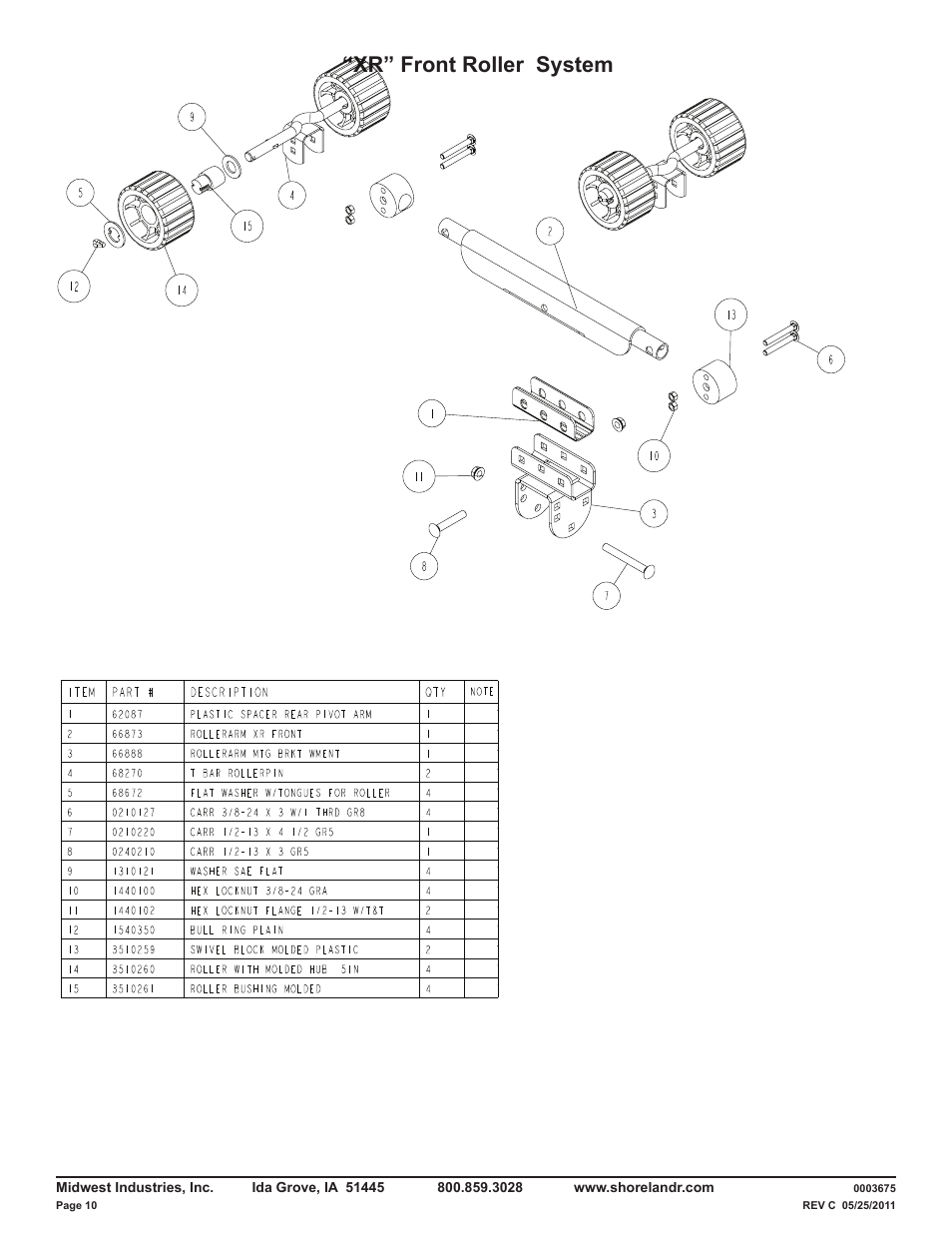 Xr” front roller system | ShoreLand'r LUXR29CBLW V.1 User Manual | Page 10 / 15