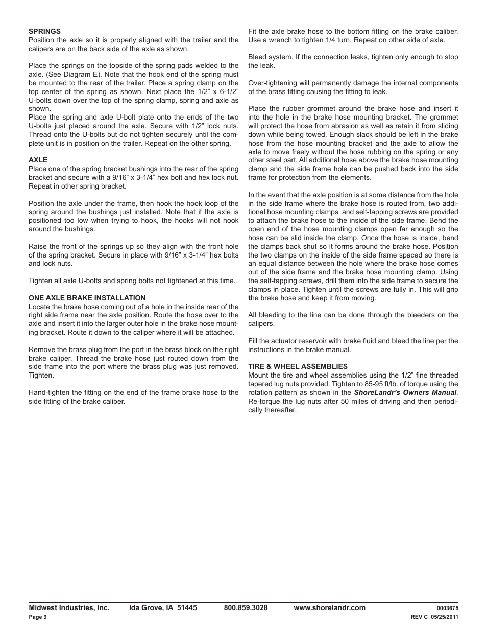 ShoreLand'r LUXR29CBLW V.1 User Manual | Page 9 / 15