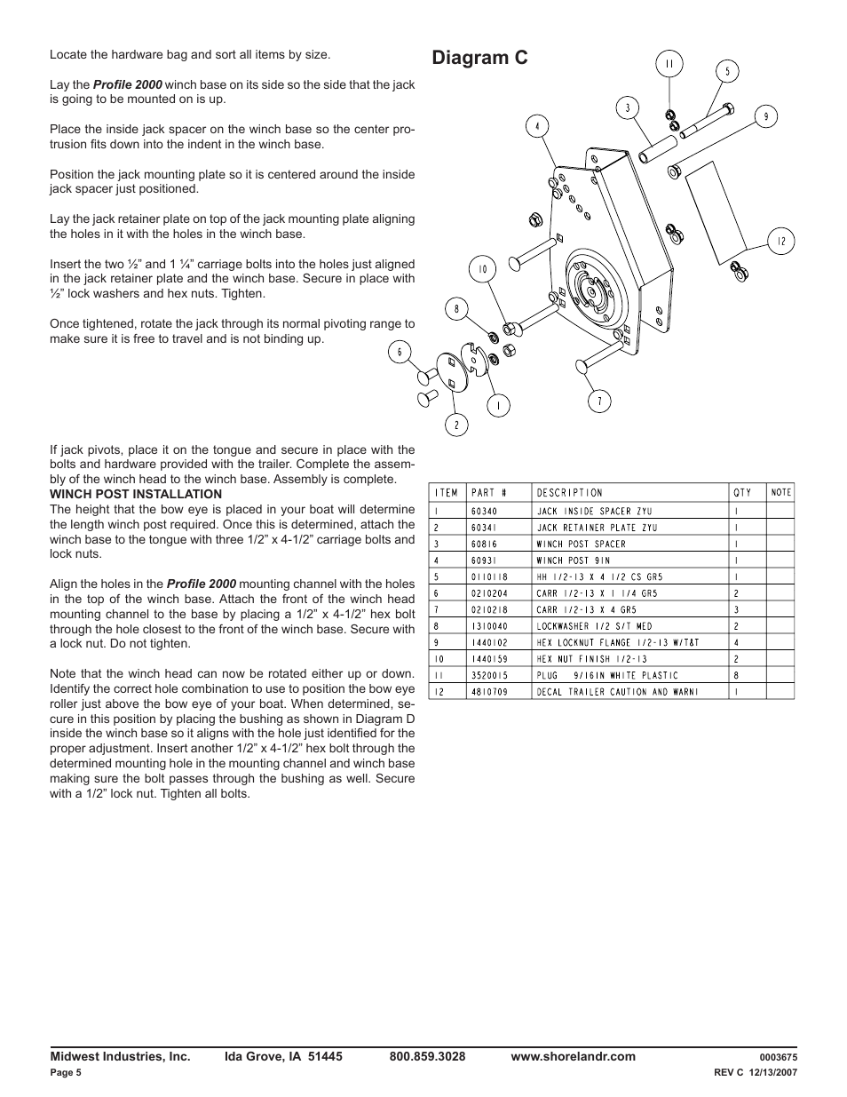 Diagram c | ShoreLand'r LUXR29CBLW V.2 User Manual | Page 5 / 14