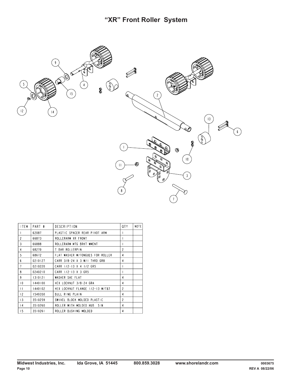 Xr” front roller system | ShoreLand'r LUXR29CBLW V.3 User Manual | Page 10 / 14