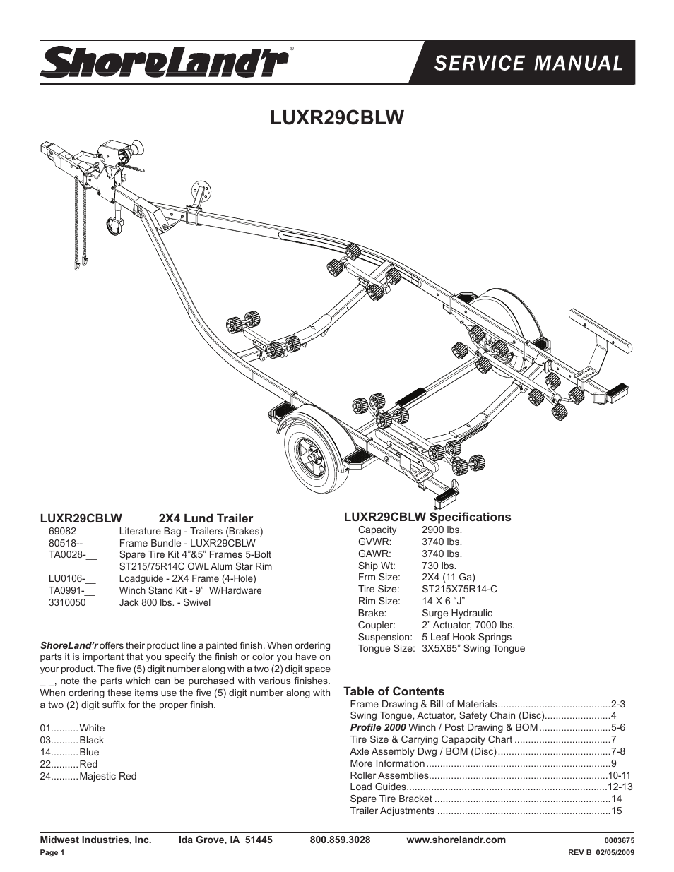 ShoreLand'r LUXR29CBLW V.4 User Manual | 15 pages