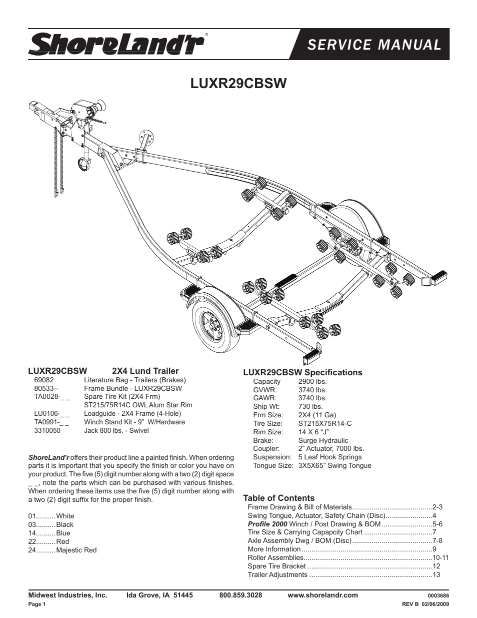 ShoreLand'r LUXR29CBSW V.1 User Manual | 13 pages