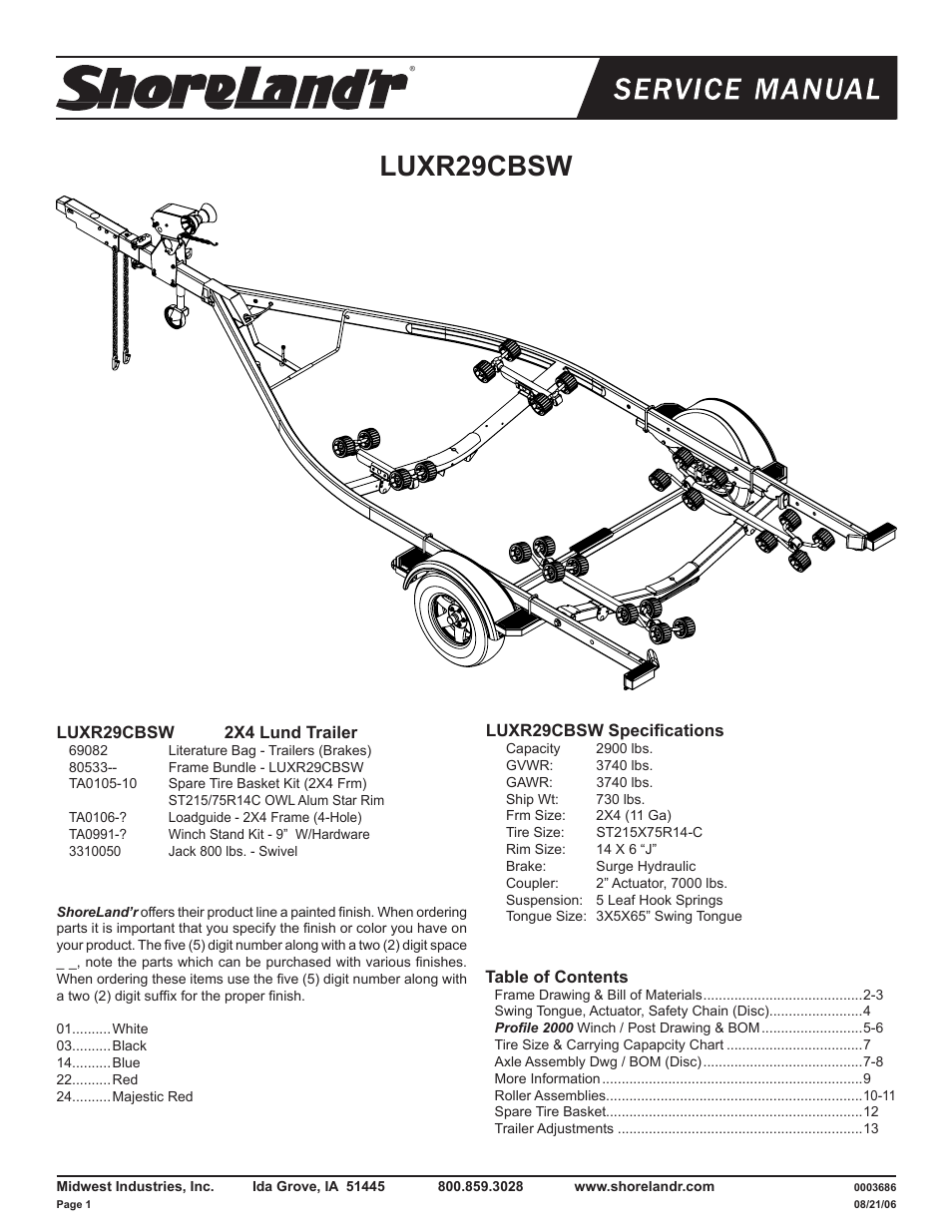ShoreLand'r LUXR29CBSW V.2 User Manual | 14 pages