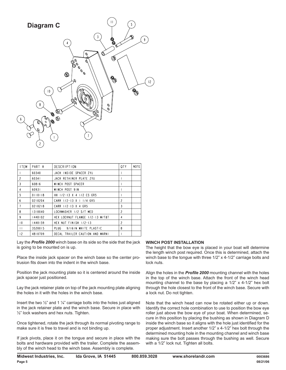 Diagram c | ShoreLand'r LUXR29CBSW V.2 User Manual | Page 5 / 14