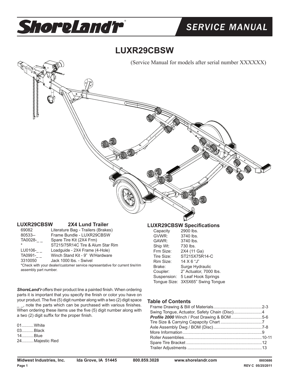 ShoreLand'r LUXR29CBSW V.3 User Manual | 13 pages