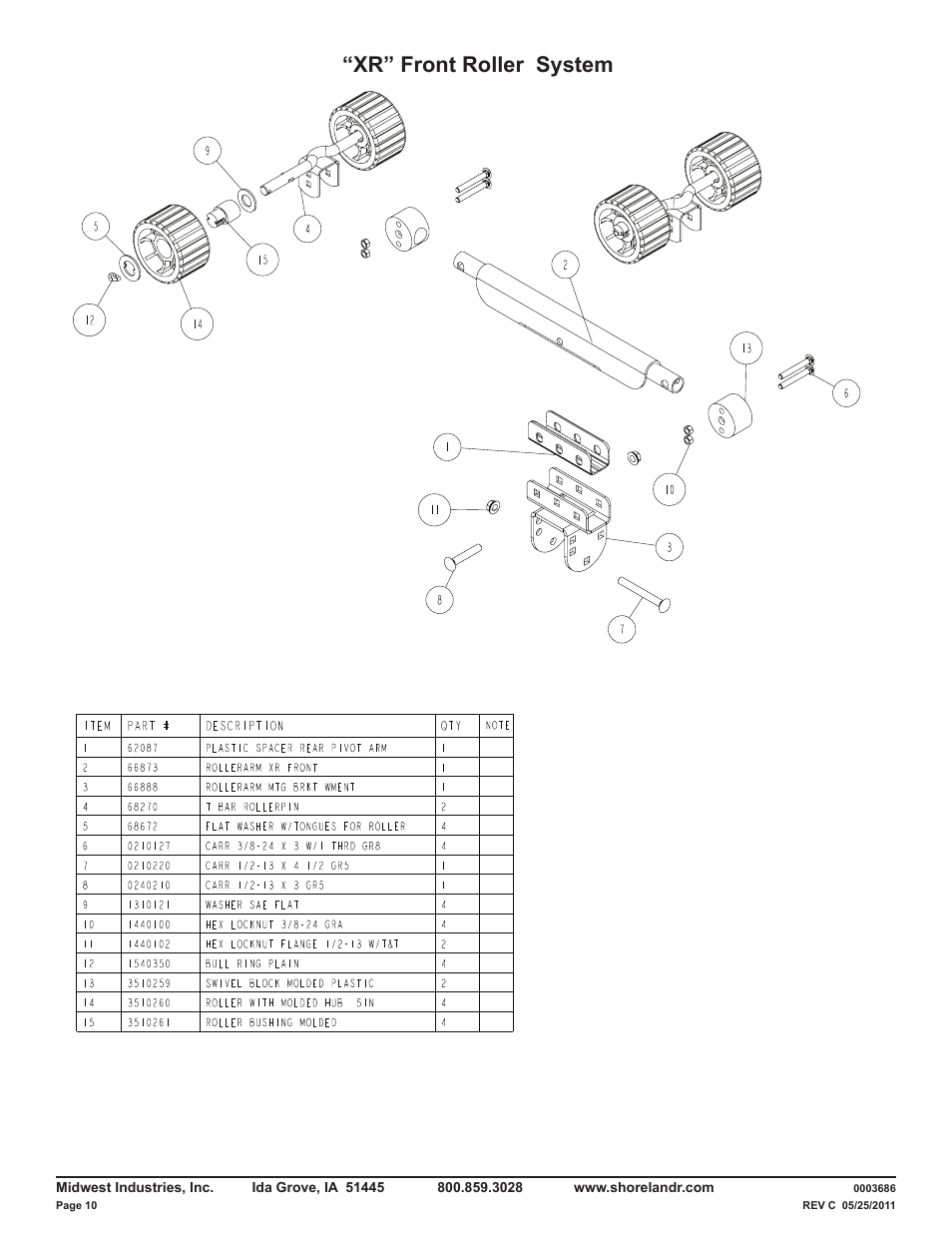 Xr” front roller system | ShoreLand'r LUXR29CBSW V.3 User Manual | Page 10 / 13